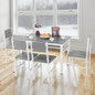 Modern Dining Table & 4 Chairs Set Living Room Kitchen Furniture