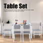 Modern Dining Table & 4 Chairs Set Living Room Kitchen Furniture