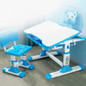 Height Adjustable Children's Desk & Chair Set LED Light Children's Study Desk Chair Set