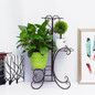 3 Tier Retro Metal Flower Stand Pot Plant Display Shelves Garden Home Decor Gardening Tool