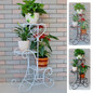3 Tier Retro Metal Flower Stand Pot Plant Display Shelves Garden Home Decor Gardening Tool