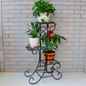 3 Tier Retro Metal Flower Stand Pot Plant Display Shelves Garden Home Decor Gardening Tool