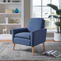 Modern Accent Fabric Chair Single Sofa Comfy Upholstered Arm Chair Living Room Furniture