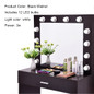 Vanity Set With Lighted Mirror Cushioned Stool Dressing Table Makeup Table