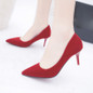 Lady Shoes Faux Suede High Heels