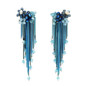 Bohomian Long Crystal Tassel Earrings