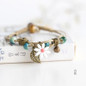 Handmade Ceramic Flower Leaf Retro Bracelet