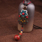 Handmade Nature Stones Flowers Ethnic Vintage Necklace