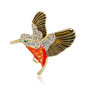 Hummingbird Brooch Pin Fashion Jewelry Womens Accessories Rhinestone Hummingbird Brooch Lapel Pin For Women Bird Brooch