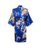 VLENATLNO Silk Satin Wedding Bride Bridesmaid Floral Short Kimono Night Bath Gown Robe