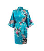 VLENATLNO Silk Satin Wedding Bride Bridesmaid Floral Short Kimono Night Bath Gown Robe