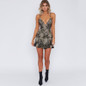 Deep V-neck Sling Sequins Mini Sexy Dress Women Fashion Elegant Women Summer Dresses Party Bodycon Dress Women's Summer Sundress