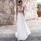 2021 New Hot Sale A-Line Wedding Dresses V Neck Off Shoulder Backless Appliqued Beading Crystal Long Bridal Gowns
