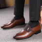 Luxury Business Leather Shoes Men Oxford Breathable Rubber Formal Dress Shoes Male Office Wedding Flats Footwear Mocassin Homme
