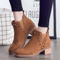 Women Ankle Boots Heels Shoes Fashion Rivet High Quality Boots