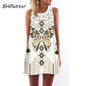 Summer Dress Women Floral Print Chiffon Dress  Boho Style
