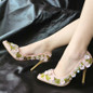 elegant bridal champagne flower high heel wedding shoes pointed toe flower high heel wedding bridal shoes flower high heel shoes