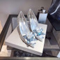 Wedding Shoes Woman Wedding Dress Bride Shoe Silver High-heeled Shoes Woman Fine With Princess Rhinestone