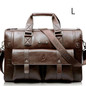 Men Leather Black Briefcase Business Handbag Messenger Bags Male Vintage Shoulder Bag Men's Large Laptop Travel Bags