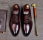 QYFCIOUFU Mens Formal Shoes Genuine Leather Oxford Shoes For Men Italian 2019 Dress Shoes Wedding Shoes Laces Leather Brogues