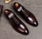 QYFCIOUFU Mens Formal Shoes Genuine Leather Oxford Shoes For Men Italian 2019 Dress Shoes Wedding Shoes Laces Leather Brogues