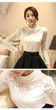 Dingaozlz elegant long sleeve bodysuit beaded Women lace blouse shirts crochet tops blusas Mesh Chiffon blouse female clothing