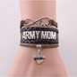 Infinity Love Army Mom Bracelet