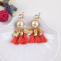 Faux Pearl Tassel Clip On Earrings