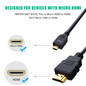 Smraza Micro HDMI to HDMI Cable, 2 PCS 6 Feet 4K Ultra HD Micro HDMI Cable Male to Female, Compatible for Raspberry Pi 4/3 B+, GoPro Hero, Action Camera/Cam-SC33