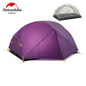 Naturehike Dome Tent 2 Person 20D Silicone Fabric Double Layers Rainproof NH Outdoor Ultralight Camping Tent 3Colors