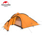 Naturehike Camping Tent 3 Person 20D Silicone One Bedroom One Living Room Double Layers Rainproof NH Outdoor Tent 4 Season