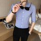 Striped Casual Slim Fit Half Sleeve Dress Shirts