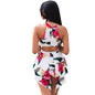 Sexy Off Shoulder Floral Print Halter Sleeveless Boho Bohemian Rompers