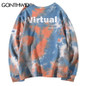 Casual Loose Tie Dye Pullover Sweatshirts