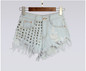 Vintage Tassel Rivet Ripped Loose High Waisted Punk Sexy Short Denim