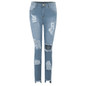 Skinny High Waist Destroyed Knee Holes Pencil Stretch Ripped Jeans