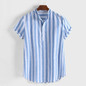 Sexy Slim Fit Striped Casual Short Sleeve Shirts