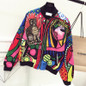 Queen Embroidery Casual Printing Basic Baseball Jackets