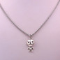 thick stainless steel dragon bone rabbit pendant necklace
