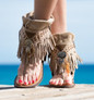 Women Flat Tassel Holiday Beach Sandals