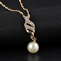 Fashion Bride Rhinestone Pearl Necklace Set Europe And America Wedding Jewelry Party Dress Earrings Jewelry