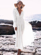 Lace V-neck Hollow Maxi Cover-Up Dress