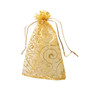 100 Pack Organza Gift Bags Gold Champagne Wedding Party Favor Bags Jewelry Pouches Wrap (Gold 4''x5'') Gold 3.9*4.7inches
