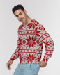 Christmas Flowers Masculine Classic French Terry Crewneck Pullover