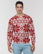 Christmas Flowers Masculine Classic French Terry Crewneck Pullover