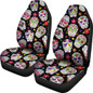 Colorful Sugar Skull Car Seat Covers
