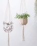 Macrame plant hangers wall planter indoor outdoor Small suspended pot holder Rope crochet hanging planter Simple minimalist boho decor- Home Decor