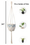 Macrame plant hangers wall planter indoor outdoor Small suspended pot holder Rope crochet hanging planter Simple minimalist boho decor- Home Decor
