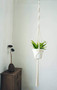 Macrame Cotton Plant Hanger | Rope Flower Pot Holder for Indoor Outdoor Balcony Garden | Home Décor, Decorative Interior Bohemian Basket Hanger