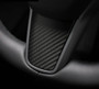 3Pcs Genuine Carbon Fiber Steering Wheel Fascia for Model 3 (Gloss)